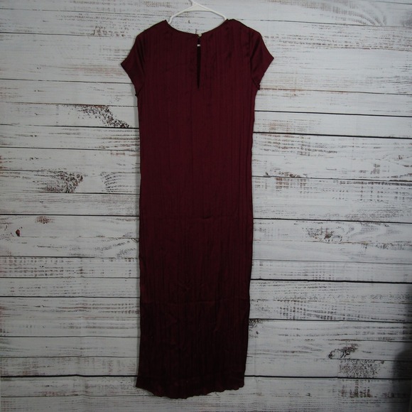 Madewell NEW NWT Womens Small Red Short Sleeve Slip Midi Dress NO110 - Picture 4 of 5